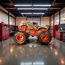 Custom Rare Grave Digger 25th Anniversary Chrome Monster Jam Truck 1:64 Pls Read