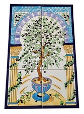 Olive Carreaux Peints À La