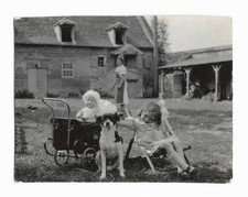 Fille cute chien poupée