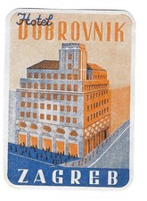 ETIQUETTE HOTEL  Hotel Dubrovnik ZAGREB (neuve)