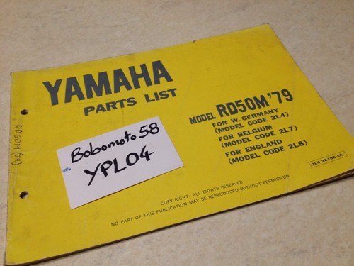 Yamaha parts list rd50m - rd50m, 79