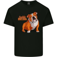 Illustration De Bulldog Anglais T-Shirt Enfant