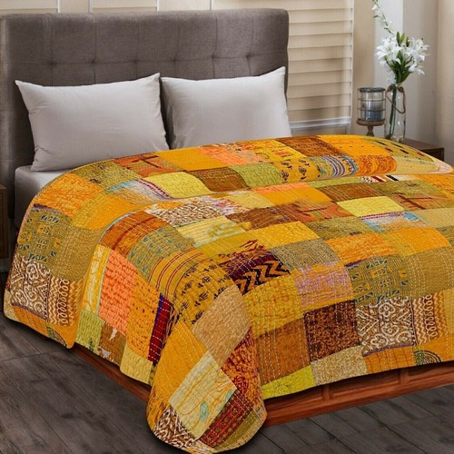 Couvre lit vintage patchwork - couvre-lit,