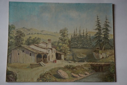 Peinture huile sur toile - toile, xx°