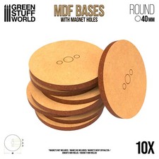 Socles ROND 40mm en MDF Figurines Bases Plateaux Laser AOS armees Wargames LOTR