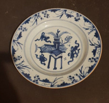 Chine compagnies des indes Assiette en Bleu de Cobalt & objets Mobiliers XVIII
