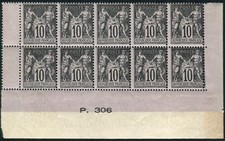 Superbe & Rare Bloc de dix n°