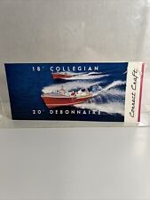 1960 Correct Craft 18’ Collegian & 20’ Debonnaire Mini Color Brochure Catalog