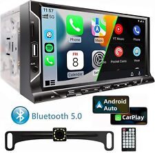 Autoradio Double DIN 7" HD Tactile CarPlay Android Auto Bluetooth Caméra Recul