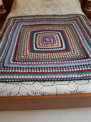 Plaid vintage crochet en - plaid,