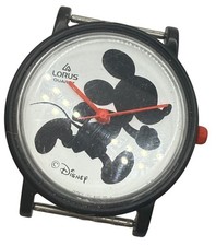 Disney Lorus Mickey Mouse Running Silhouette Watch New Battery
