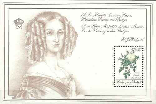 Timbre flore roses belgique - flore,