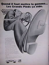 1968 ADVERTISING UNIROYAL TIRES WHEN YOU HAVE TO PUT ON THE RUBBER BIG FEET IT HELPS