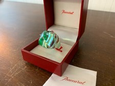 Baccarat Crystal Gold Smooth Ring Size 50