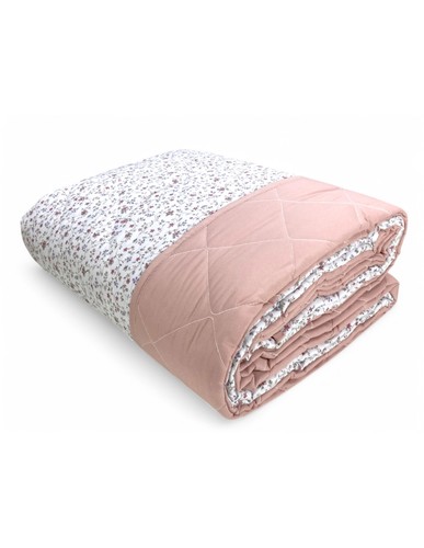 Pink flower bow quilt - pink,