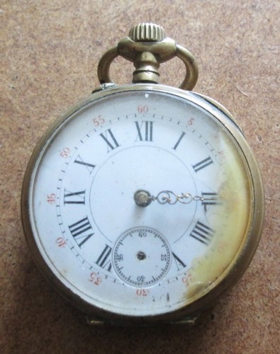French metal pocket watch - ,
