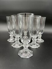 6 FLÛTES À CHAMPAGNE EN CRISTAL DE VAL SAINT LAMBERT  Modèle YALE Lot1
