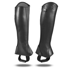 Horse Riding Leather Half Chaps, High-quality. Free Leather Gloves Included!