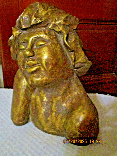 Sculpture statue buste angelot - statue,