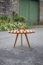 Vintage Coffee Table, Wooden Table with Central Handle