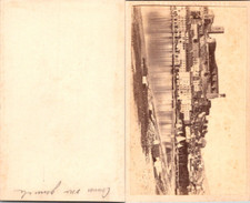 France, Cannes, General View, Le Suquet, Port Vintage CDV Albumen Business Card