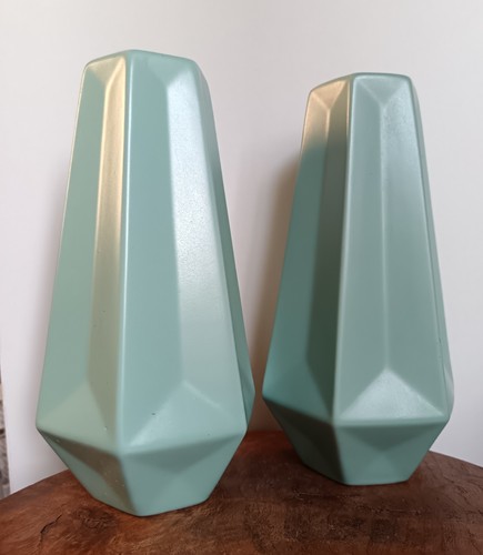 Paire jolis vases grès - en,
