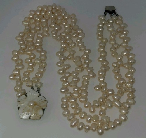 Collier rangs perles - collier, de