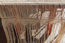   RIDEAU / BRISE VUE ANCIEN "en coton " / Beige 88 cm de haut