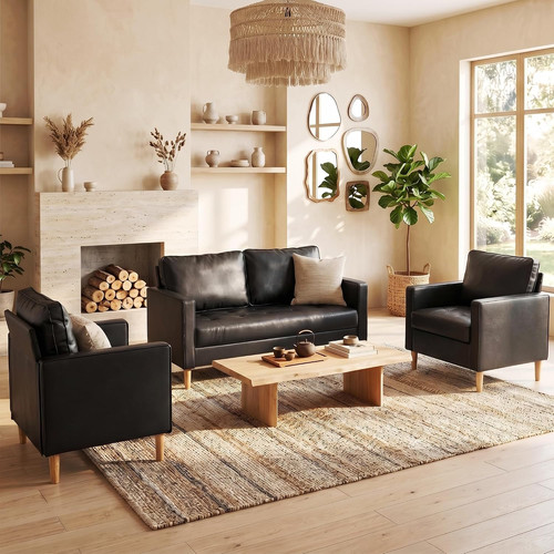 Faux leather piece - faux,