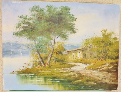 Huile sur toile - huile,