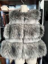 La Sein Faux Fur Vest Size Medium Gray Brand New With Tag