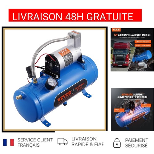 Compresseur air vevor 12v - compresseur, 6l