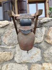 Antique bell, metal and leather house entrance 