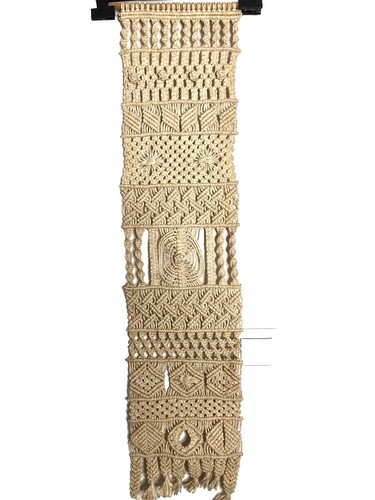 Grand macramé vintage fait - macramé, à