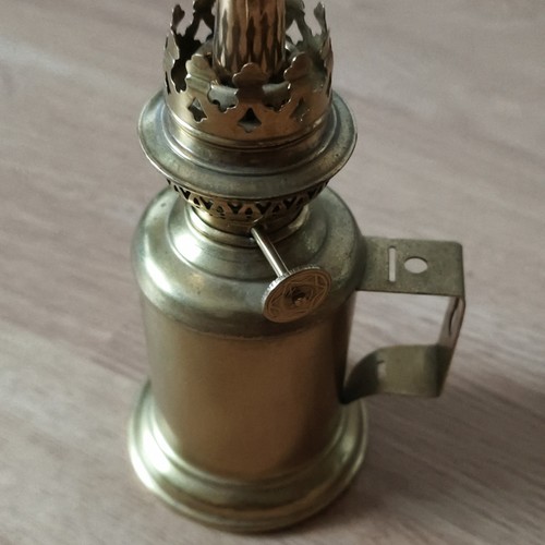 Lampe huile laiton doré - à, en