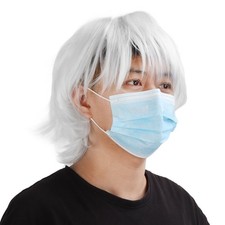 Perruque Courte Blanche Homme