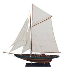 Yacht à voile Maquette de bateau en Voile en bois/tissu 75 x 82 cm Sea-Club