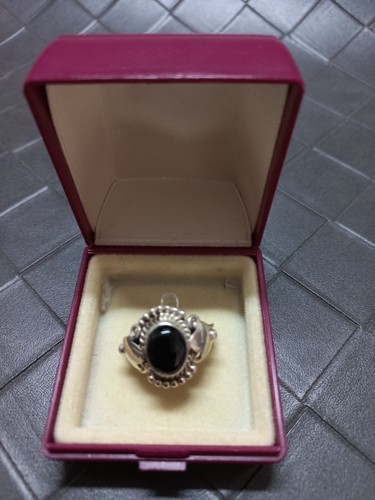 Bague argent onix noire - bague,