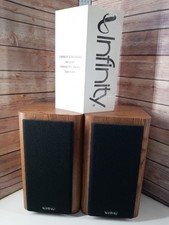 ​VINTAGE Infinity RS Series Bookshelf Speakers Pair - Polycell - Oak Finish -...