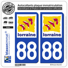 2 Stickers autocollant plaque