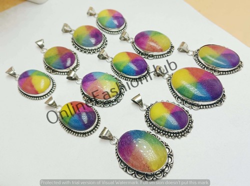 Lot pendentifs ovales en - de,