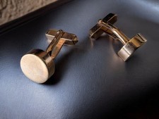 Bijoux Vintage Boutons De Manchette Plaqué Or