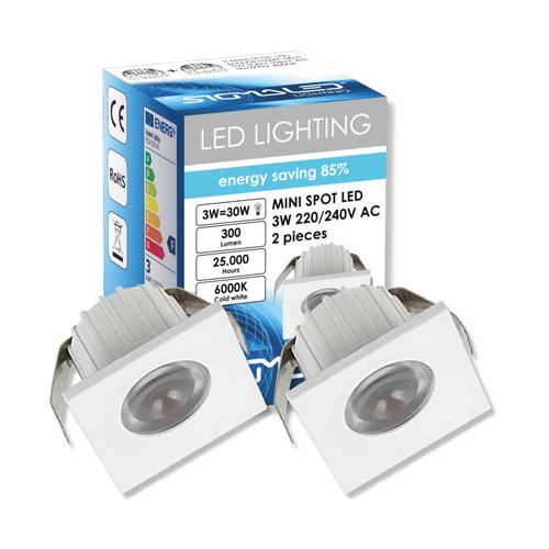 Mini spot led encastrable - 2x,