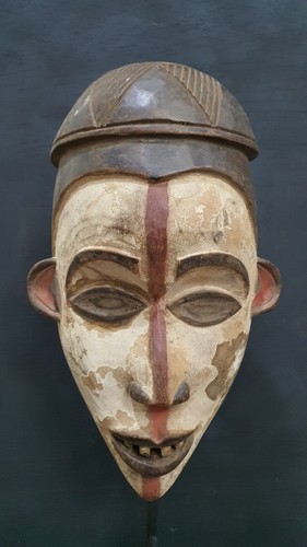 Masque rituel congo bois - en,