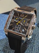 TISSOT QUADRATO T005517A BLACK CHRONOGRAPH COLLECTORS SWISS MENS WATCH