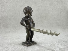 Vintage Manneken Pis Corkscrew – Metal Figural Bottle Opener – 1950s–1970s