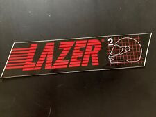 Vintage Motorcycle Helmet Lazer Advertising Sticker Sticker