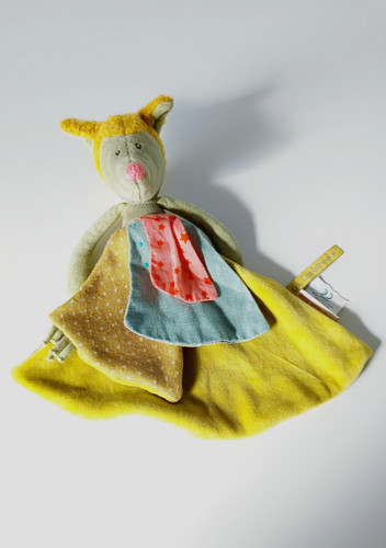 Doudou loulou loup vert - loup,