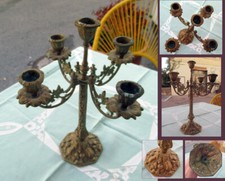 Ancien Chandelier 5 branches laiton doré