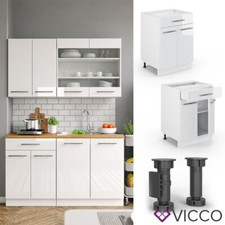 Meuble sous-plan 60 cm Meuble de cuisine Kitchenette Fame-Line blanc VICCO